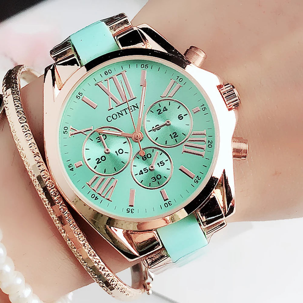 Reloj de pulsera de cuarzo en diferentes colores
