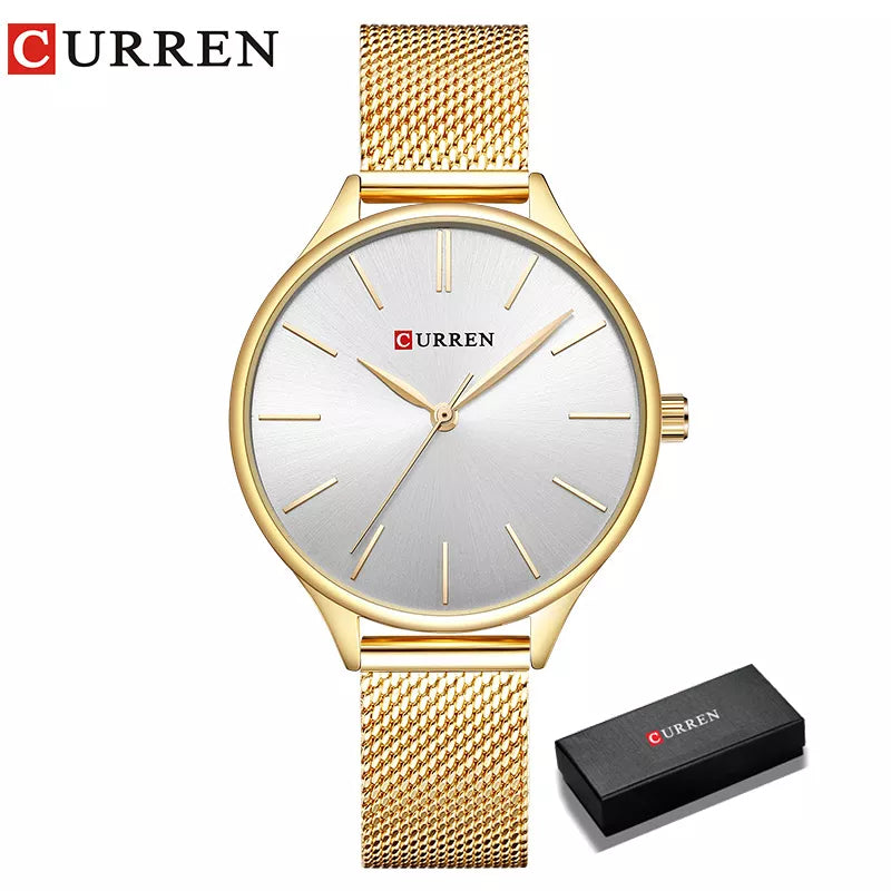 CURREN Reloj de pulsera de cuarzo para mujer