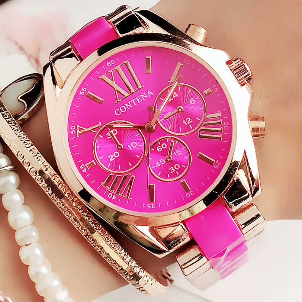 Reloj de pulsera de cuarzo en diferentes colores