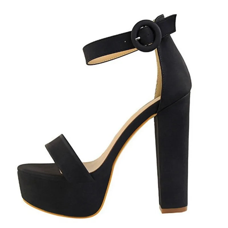 Sandalias negras 13 cm