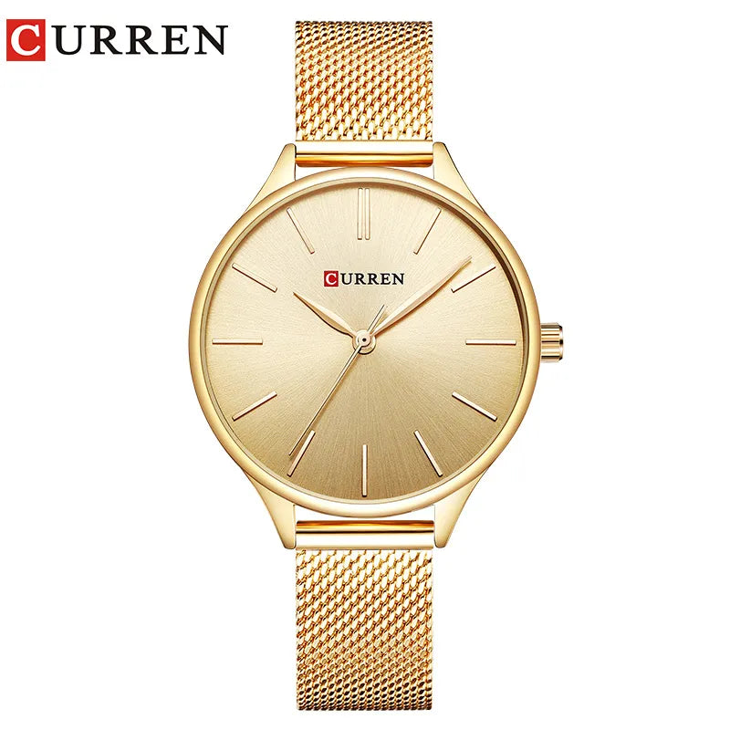 CURREN Reloj de pulsera de cuarzo para mujer