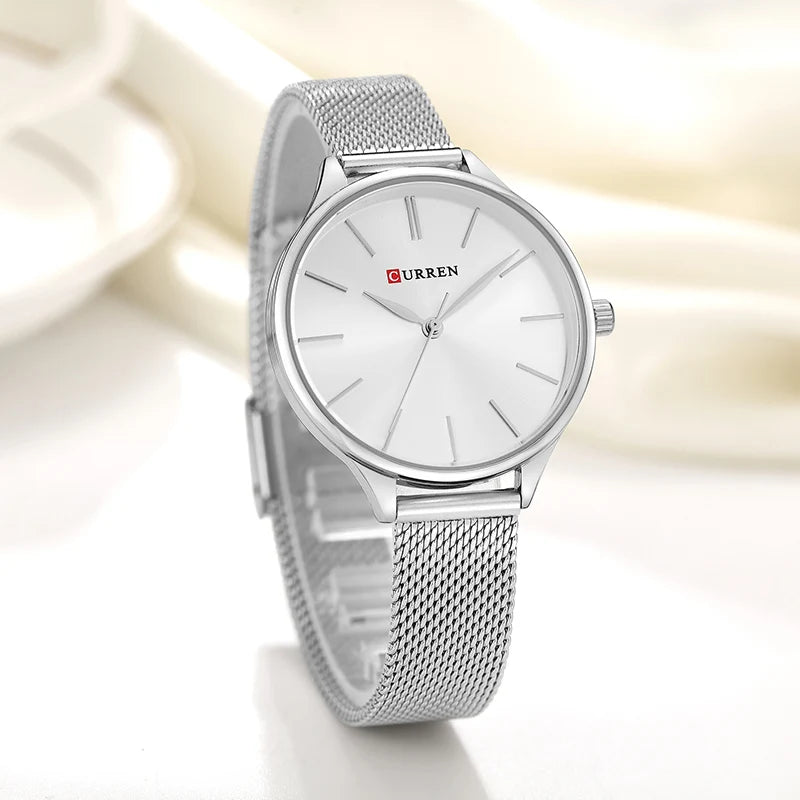 CURREN Reloj de pulsera de cuarzo para mujer