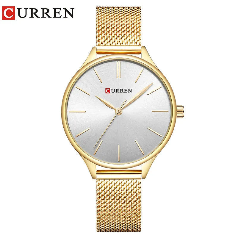 CURREN Reloj de pulsera de cuarzo para mujer
