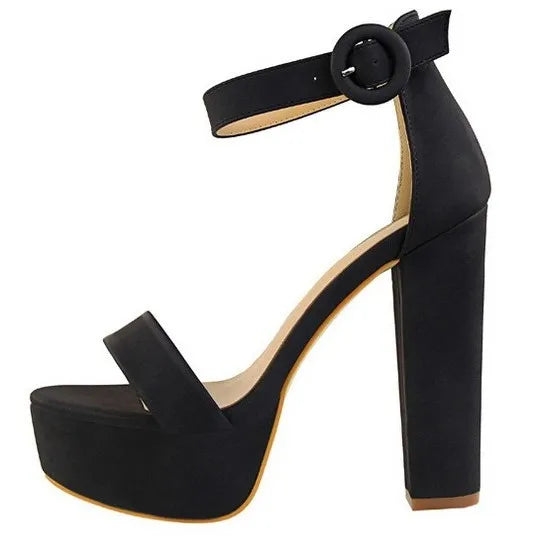Sandalias negras 13 cm