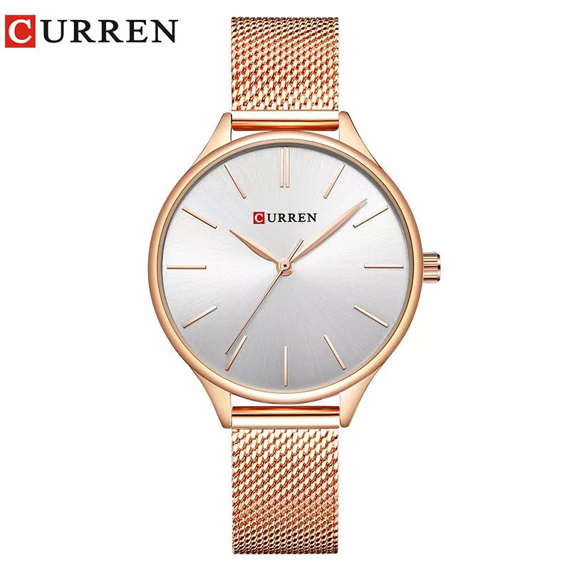 CURREN Reloj de pulsera de cuarzo para mujer