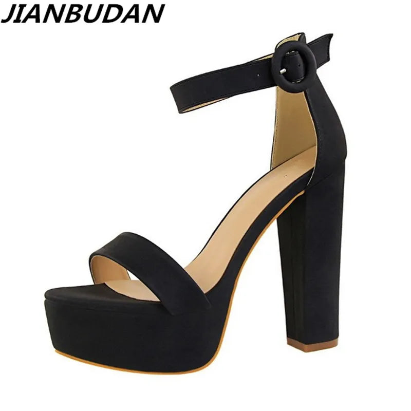 Sandalias negras 13 cm
