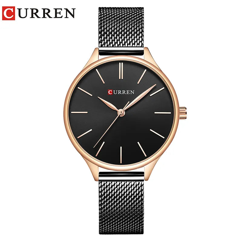 CURREN Reloj de pulsera de cuarzo para mujer