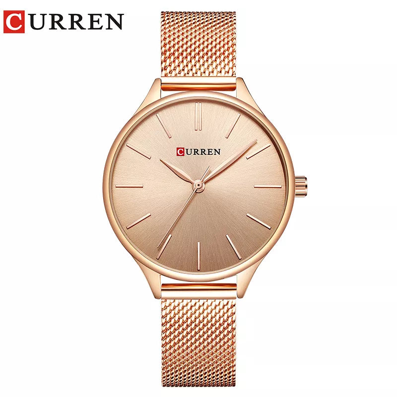 CURREN Reloj de pulsera de cuarzo para mujer