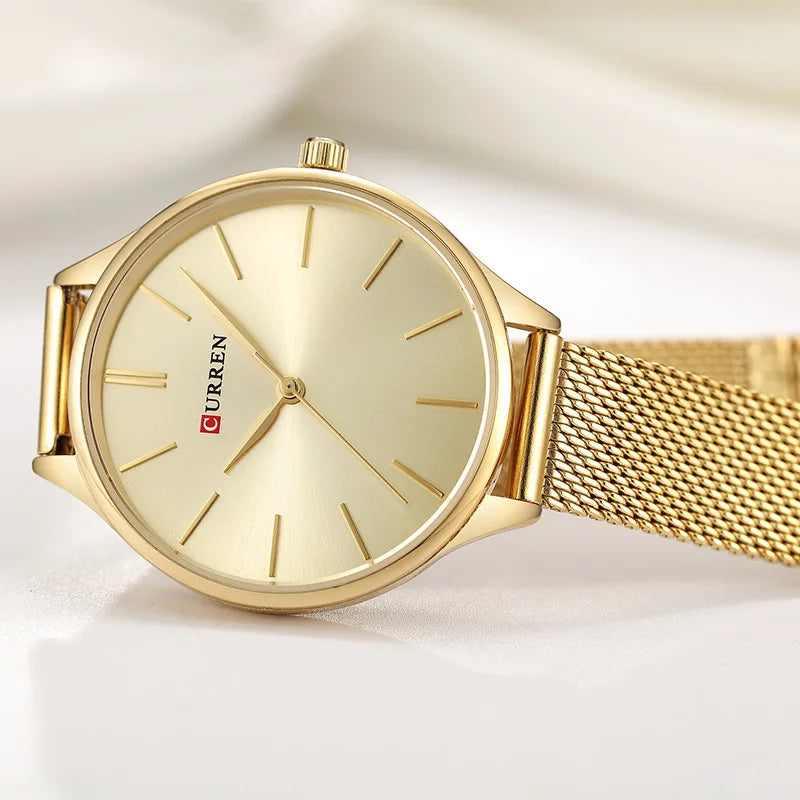 CURREN Reloj de pulsera de cuarzo para mujer