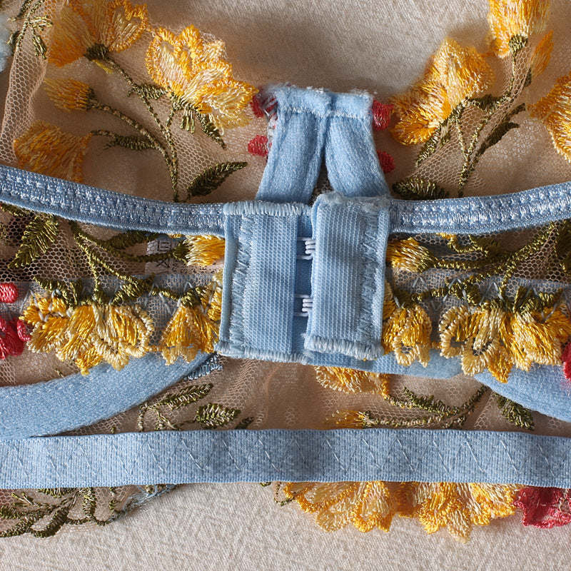 Conjunto 3 piezas encaje floral