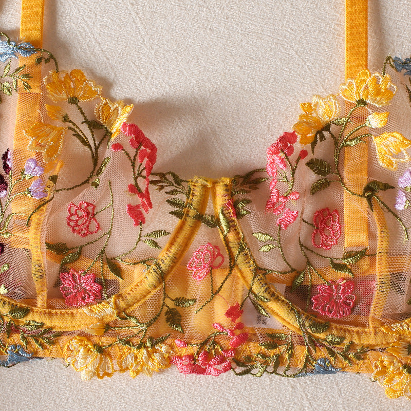 Conjunto 3 piezas encaje floral