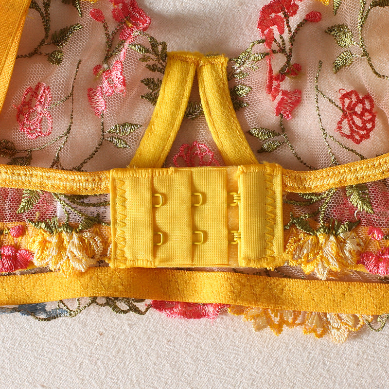 Conjunto 3 piezas encaje floral