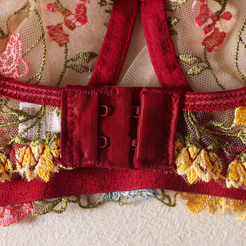 Conjunto 3 piezas encaje floral