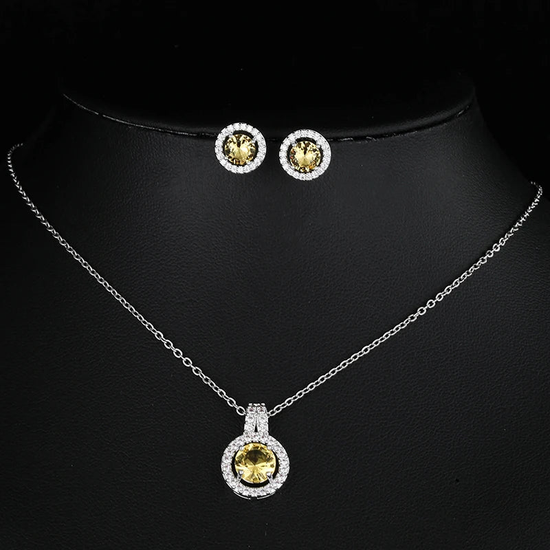 Conjunto de joyería nigeriana con circonita