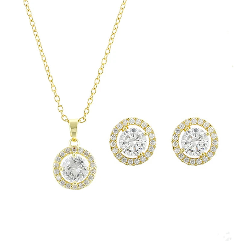Conjunto de joyería nigeriana con circonita